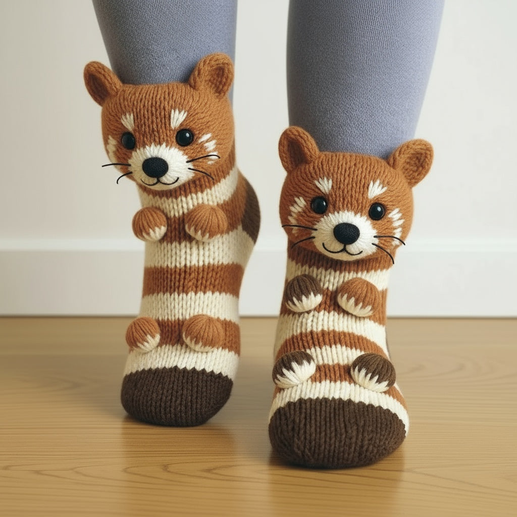 Chaussettes Animaux 3D Tricotées