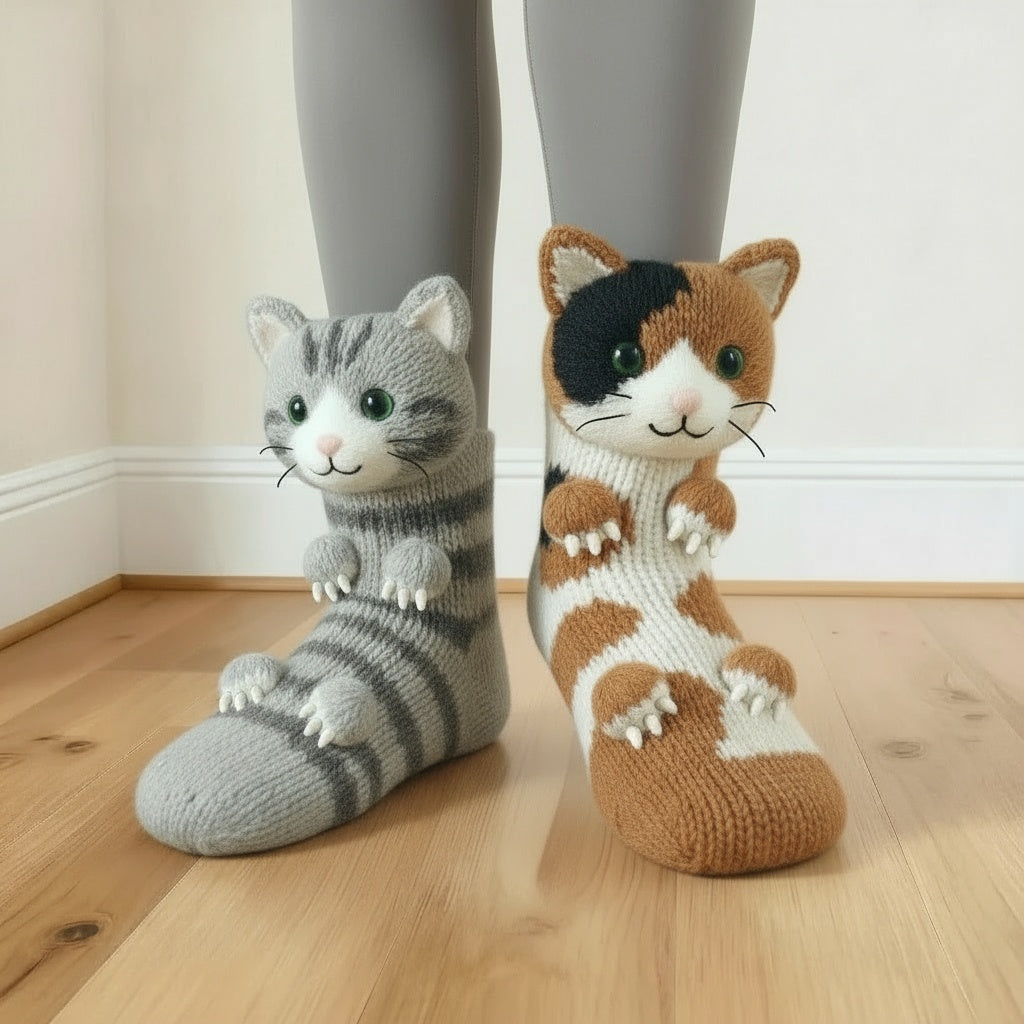 Chaussettes Animaux 3D Tricotées